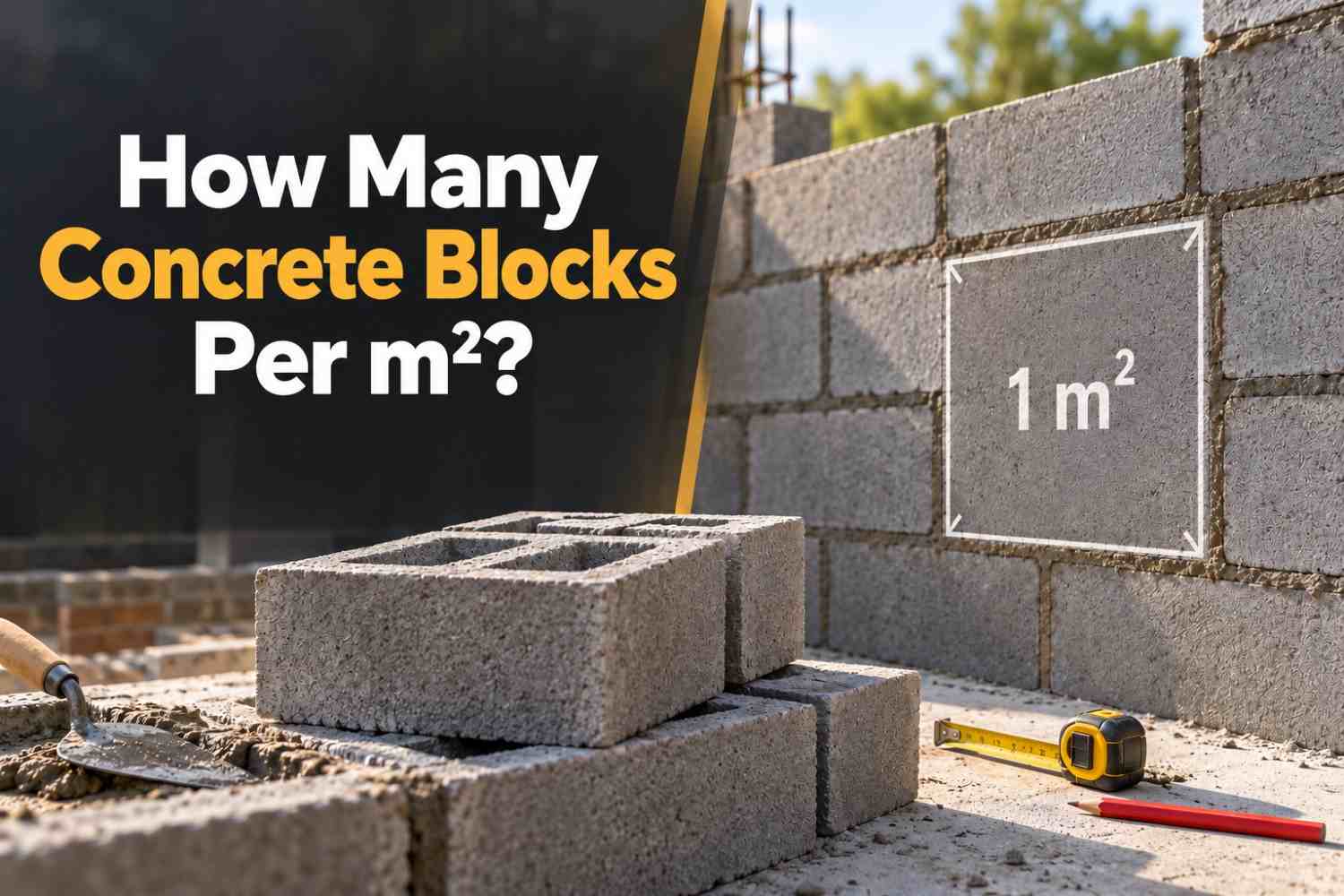 How Many Concrete Blocks Per m-2